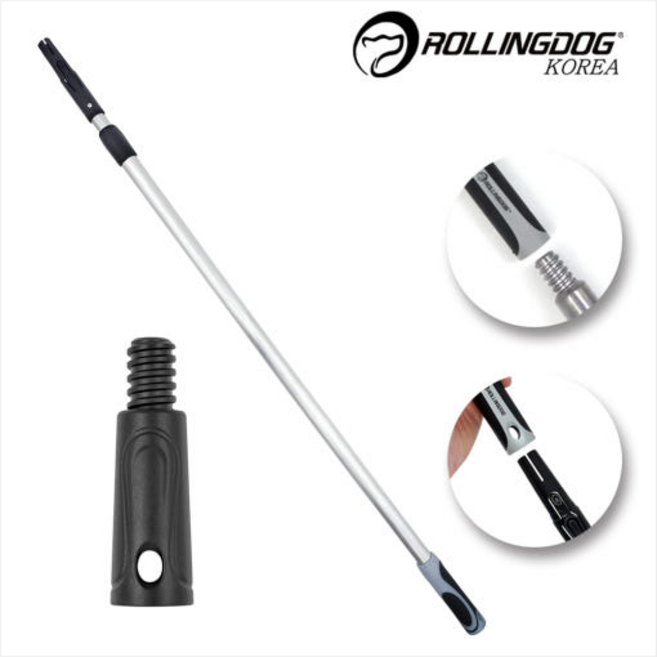 (롤링독) 2단 로라대/ 슬라이딩 알루미늄 롤러봉 페인트 연장 중형, (#40067)(0.6~0.9M)소, 1