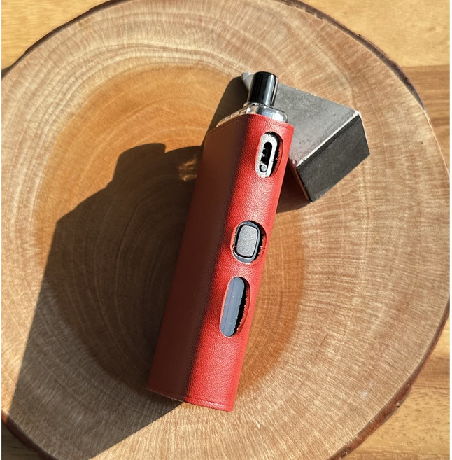 엔드퍼프 노크 디바이스 전용 이테리베지터블 가죽케이스, 1개, 가죽레드(스티치화이트)