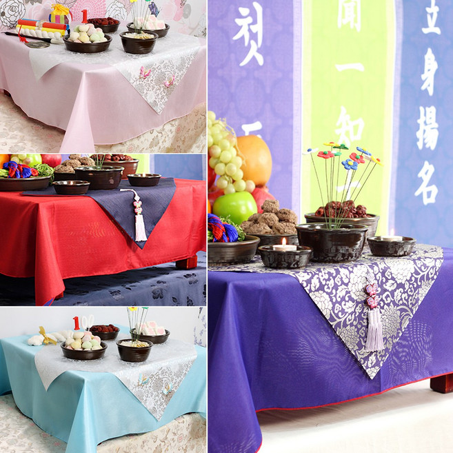 교자상테이블보세트 모음 돌상테이블보 전통상보, 전통교자상테이블보세트03번, 1개