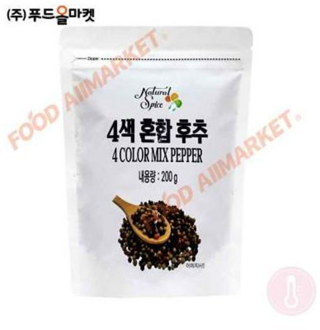 핑크솔트 흑후추 100g 그라인더 스위트웰, 신영 4색 혼합후추 200g -파우치, 200g, 1개