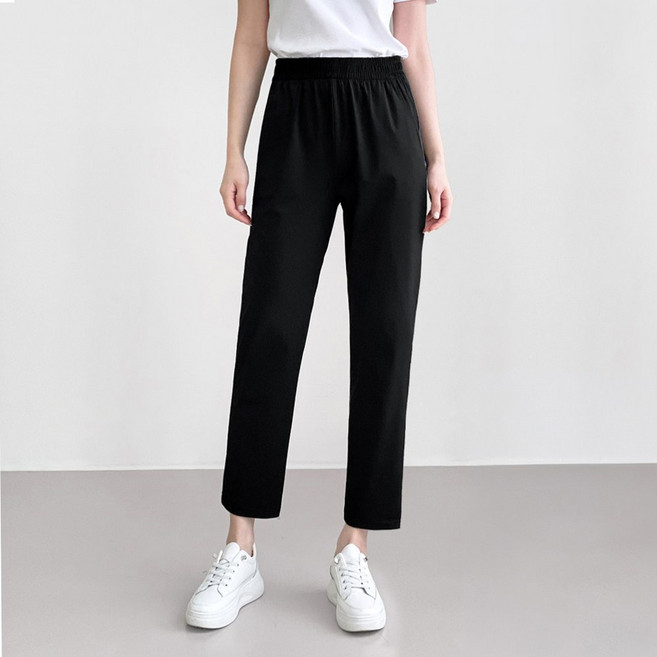 [링클프리] 에이플심플 여성 트레이닝 슬림 일자바지 편한 스판원단