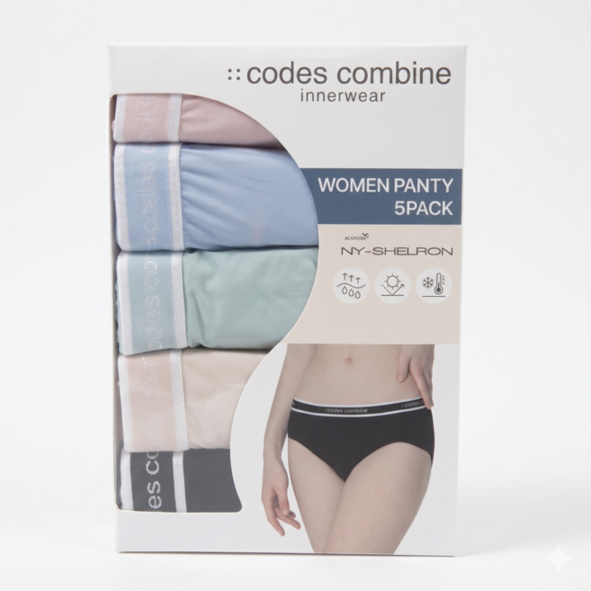 코데즈컴바인 여성 헴팬티 5매입