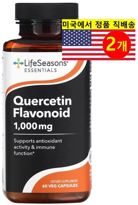 ProHealth Longevity 퀘르세틴 플라보노이드 1000mg (정당 500mg) 보충제 Quercetin Flavonoid, 60정, 2개 - 쿠팡
