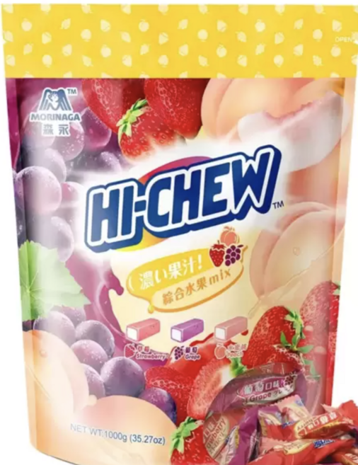 森永 嗨啾軟糖 綜合水果口味 1000g 大包裝, 1包