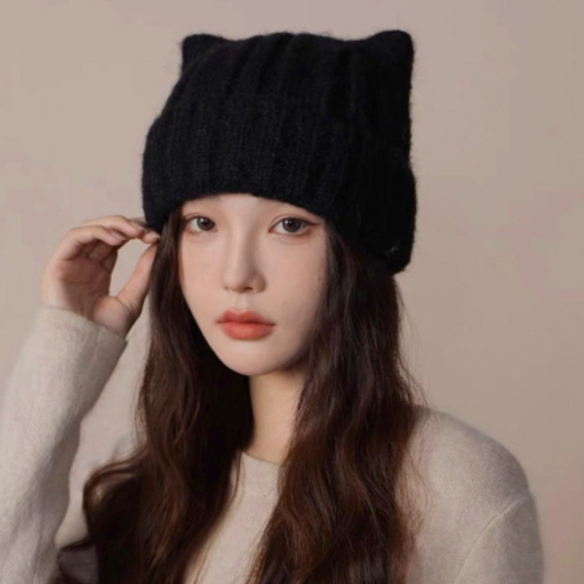 모리포켓 캣비니 고양이비니 모자 여자비니 겨울모자