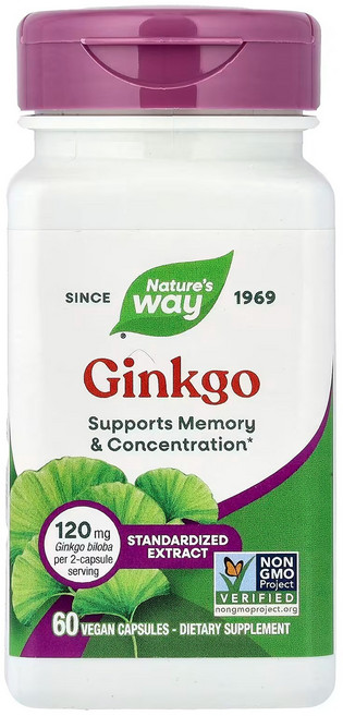 네이쳐스웨이 징코 캡슐, 1개, 60정