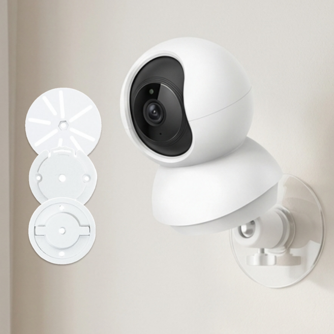 아이딥 전기종 호환 무타공 cctv 홈캠 거치대, 1세트, 화이트