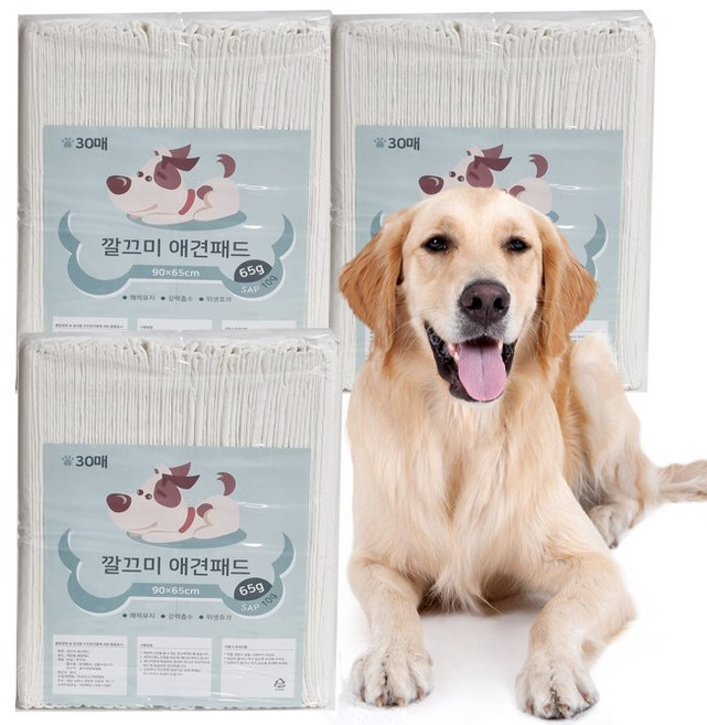 [흡수력이 좋은] 깔끄미패드 강아지배변패드 애견 강아지 배변패드, 06.절약형(초특대형) 65g x 90매