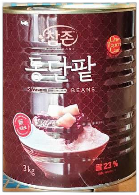 식자재 식재료 도매 통단팥(참존 빙수용 ), 1개, 3kg