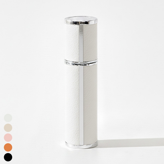 앙플러스 프리미엄 가죽 향수병 미니 향수 공병, 1개, 화이트