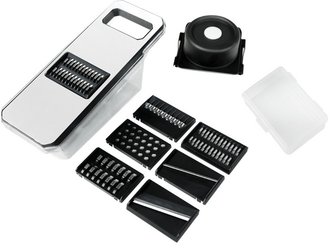 집똑똑이 마그네틱 스테인리스 슬라이서 채칼, 1세트, 블랙