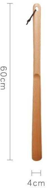 長柄鞋拔子附收納底座, 長款60cm【櫸木】, 1個