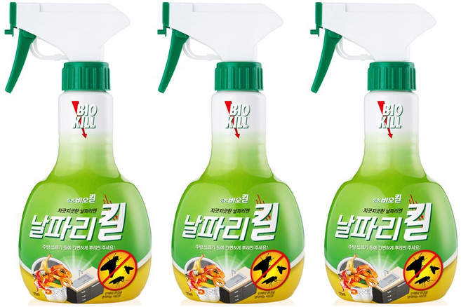 동성 비오킬 (날파리킬) 370ml (3개) / 초파리 나방파리 하수구 파리 음식물쓰레기 파리, 3개