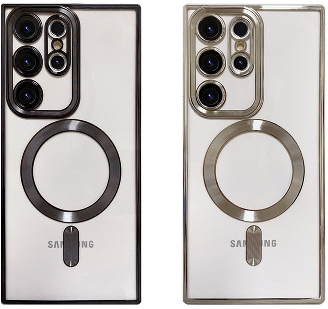 갤럭시 S25 엣지 케이스 SM-S937 컬러 메탈릭 맥세이프 카메라 보호 풀커버 투명젤리 범퍼