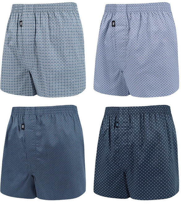 TRY 남성 40수 실크 코튼 트렁크팬티 4종세트