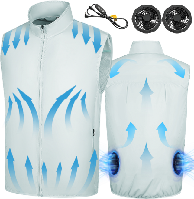 3단 바람 조절 쿨링 조끼 여름 선풍기 에어컨 냉풍 작업복 등산 낚시용