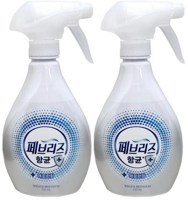 페브리즈 항균플러스 깨끗한향 섬유탈취제 370ml X 2개 / 용기형