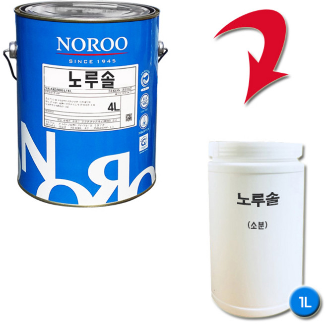 노루페인트 발수성 외부용 수성페인트 노루솔 1L 무광, 그레이4, 1개