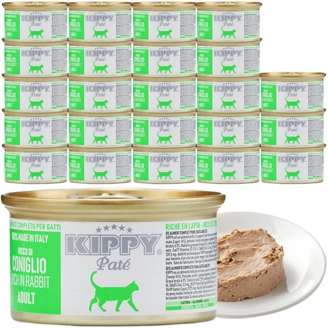 키피 그레인프리 무스 파테 고양이 습식사료, 24개, 85g, 토끼 - 쿠팡