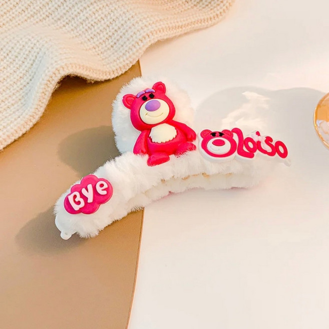 毛絨愛心鯊魚夾 髮夾