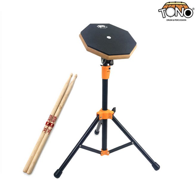토노 20cm 연습용 드럼패드 + 드럼스틱 2조 + 스탠드 (가방 미포함), 1개