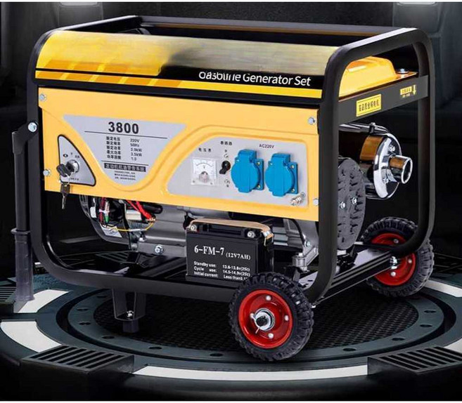 산업용 발전기 휴대용 가솔린 야외 캠핑 8kw 10kw, 1000W 핸드 스타트 + 휘발유 220V, 1개