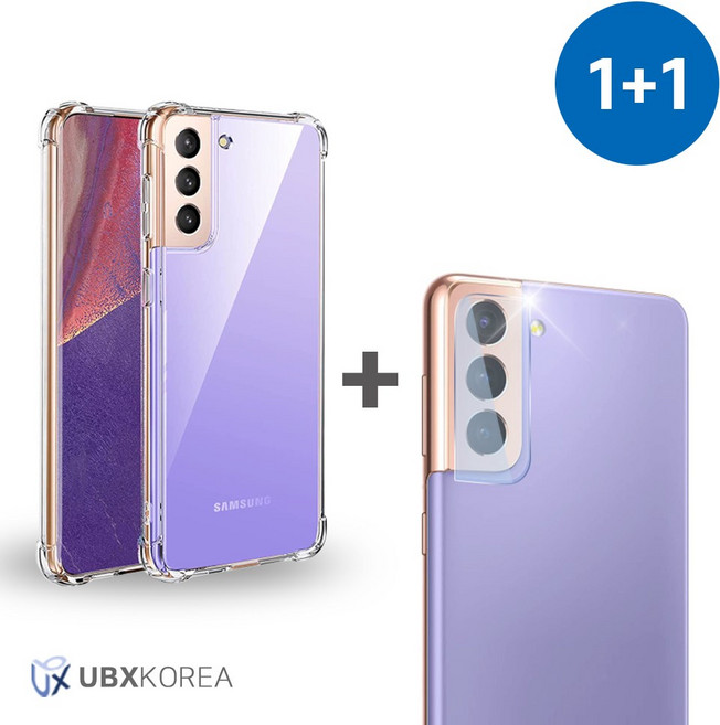 1+1 갤럭시 투명범퍼 케이스 + 카메라강화유리