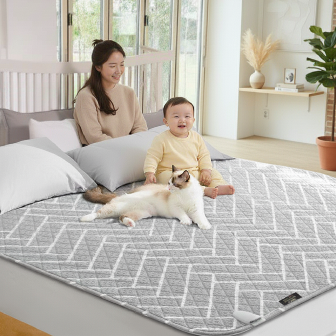 한일의료기 프리미엄 탄소매트 전자파없는 전기장판 온열매트, 싱글(95cm x 180cm)