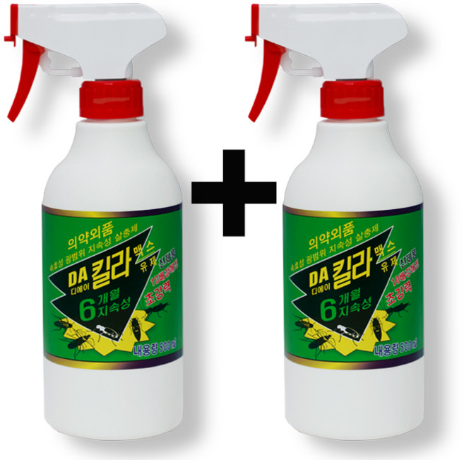 바퀴벌레약 개미약 DA킬라맥스 500ml X 2통 빈대 노래기 지네약, 2개