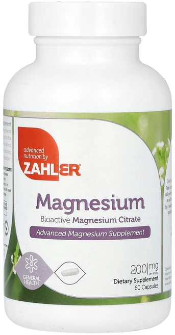 Zahler 마그네슘 200mg 캡슐 60정 Zahler (잘러), 1개 - 쿠팡