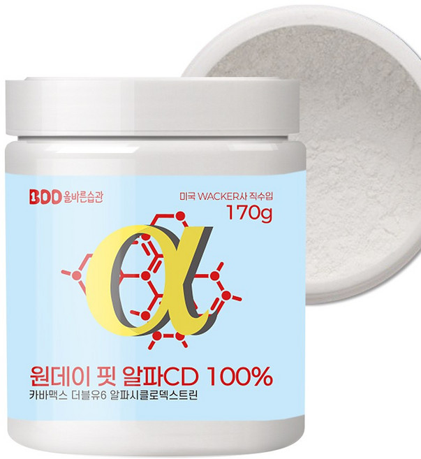 올바른습관 원데이 핏 알파CD 100% 알파시클로덱스트린 분말, 170g, 1개