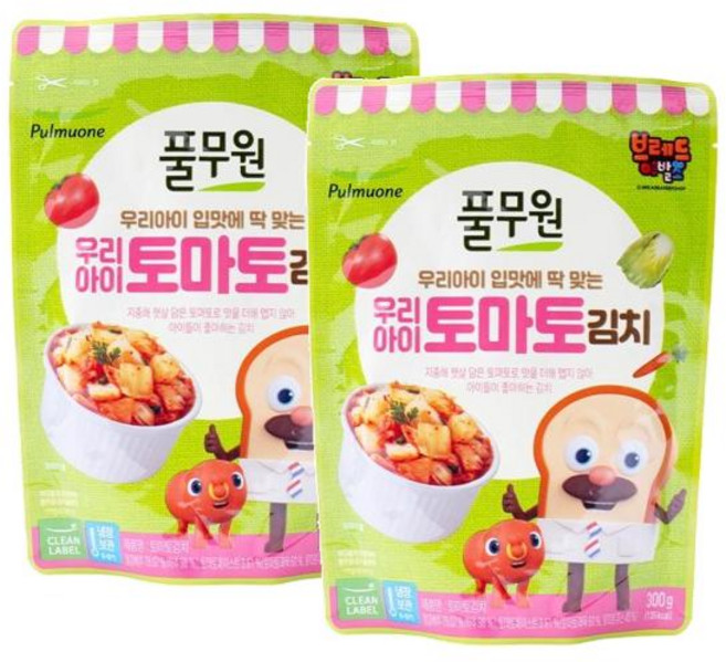 풀무원 우리아이 토마토 김치, 300g, 2개