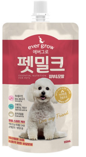 에버그로 펫밀크, 피부&모발, 150ml, 100개