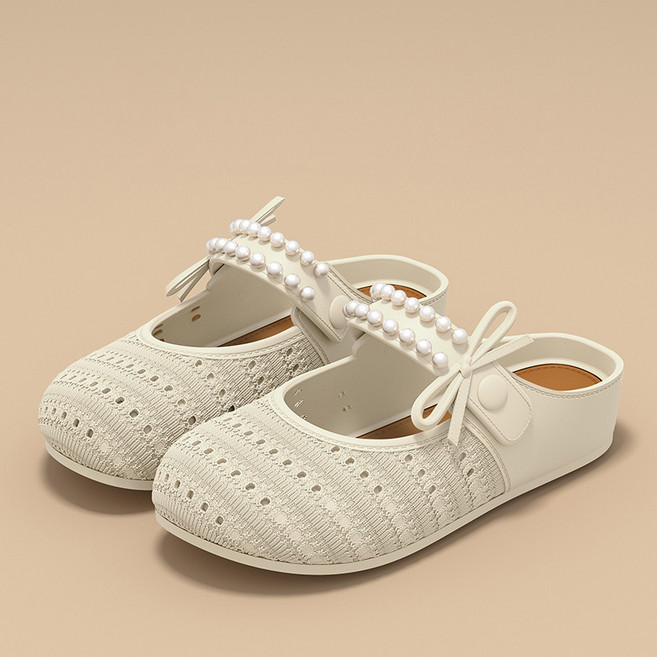 발편한 여성 진주 뮬 슬리퍼 샌들 여름신발