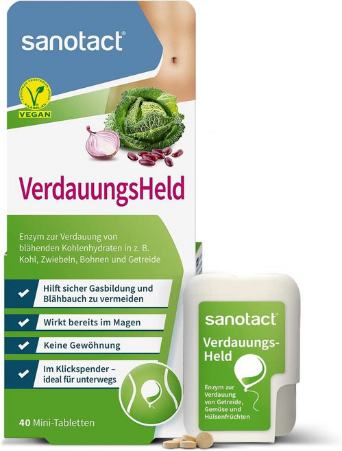 독일 자노탁트 sanotact Digestive Hero 다이제스티브 헤로 서포트 다이제스천, 2개, 40정