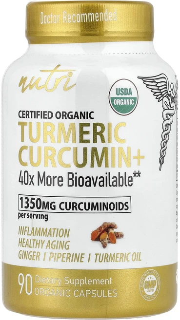 새해 첫좋은선물 Nutri Nutri 유기농 강황 커큐민+ 유기농 캡슐 90정 제대로 할인합니다, NutriNutri유기농강황커큐민유기농캡슐90정, 1개 - 쿠팡