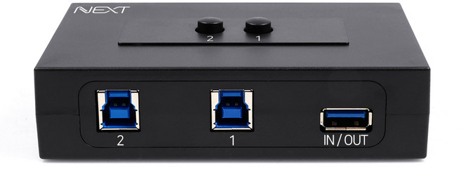 넥스트유 2대1 양방향 USB 수동 선택기, 2432USB (1년무상 A/S), 1개