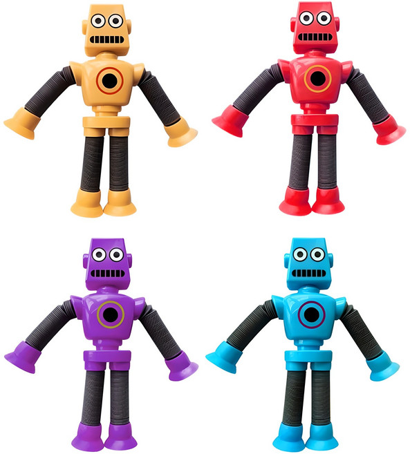 하이제이비 팝튜브 로봇 4종 세트, 옐로우 + 레드 + 퍼플 + 블루, 1개