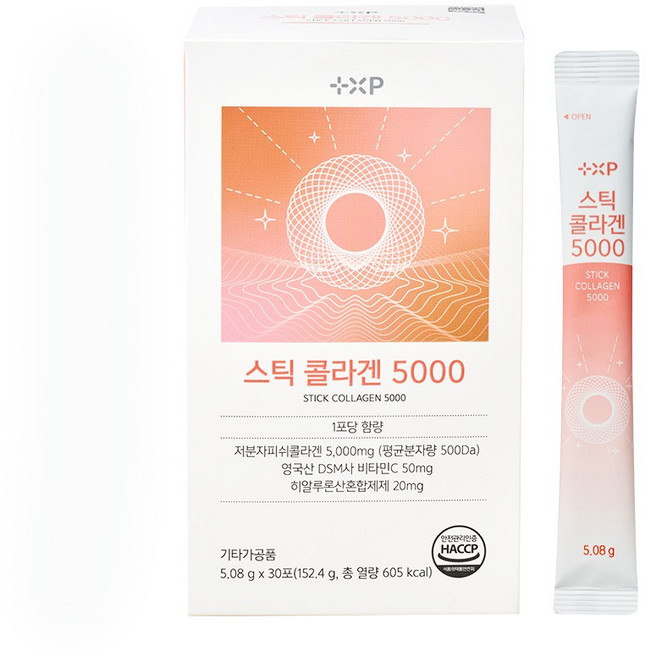 초고함량 저분자 콜라겐 5000 스틱 히알루론산 엘라스틴, 1개, 30회분