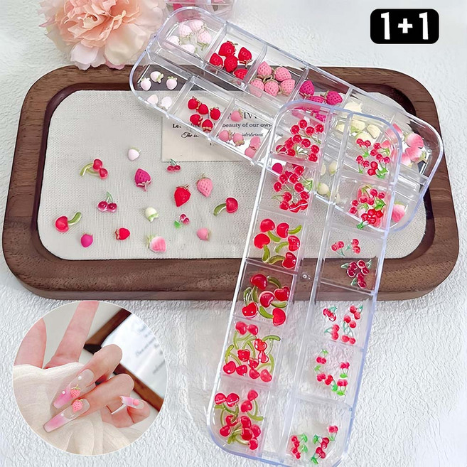 루이 대용량 네일 파츠 세트 3D 입체 장식 네일아트 셀프 DIY 용품 네일/핸드폰 케이스/보석함, 120개, 채색