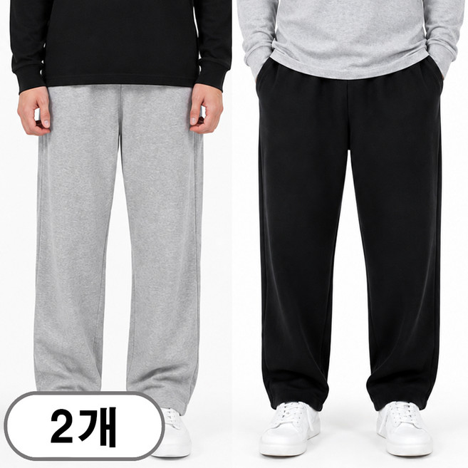 3위 - 차쿠 1+1(2세트) 남여공용 트레이닝복팬츠 조거팬츠 일자 와이드 추리닝 슬랙스팬츠 작업바지 편의점바지 빅사