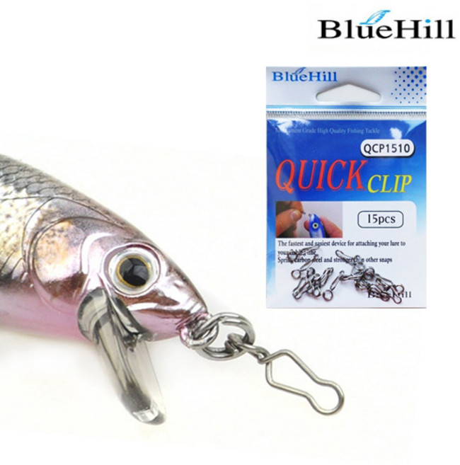 블루힐 퀵 클립 15pcs 스냅 도래 한국낚시, 15개