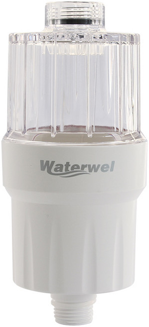 워터웰 파워필터 해바라기 샤워기 세탁기 녹물 잔류염소 제거, 1개, (화이트)파워필터 본체케이스(필터미포함)