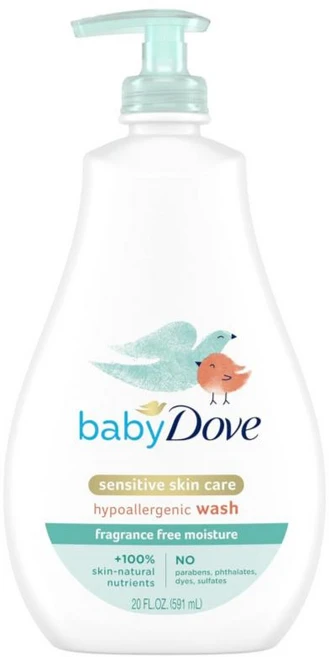 Baby Dove 민감성 피부 케어 베이비 워시 20oz (1팩), 1개, 591ml - 쿠팡