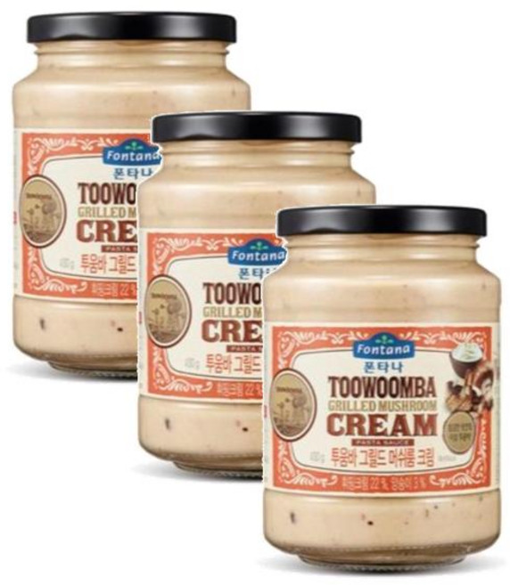 폰타나 투움바 그릴드 머쉬룸 크림 파스타소스, 430g, 3개