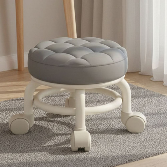 유또 앉은뱅이 걸레 청소 바퀴 보조 의자, 1개, 그레이