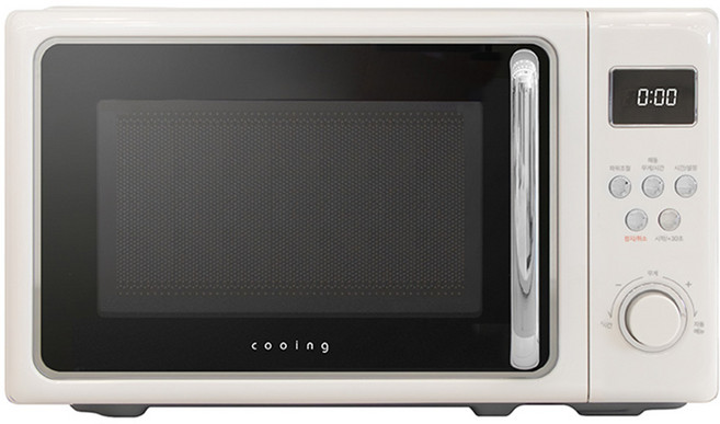 쿠잉 레트로 전자레인지 20L 고출력/자동요리/전자파 3중차단, MM-E20RCRC 크림