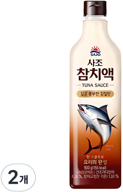 사조 참치액, 900g, 2개
