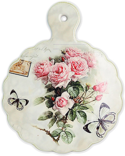 베스트데코 로맨틱코디 냄비받침 냄비받침대 도자기냄비받침, 로맨틱코디냄비받침_장미, 1개