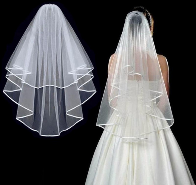 셀프웨딩 사진 소품 브라이덜샤워 웨딩면사포, 화이트, 1개